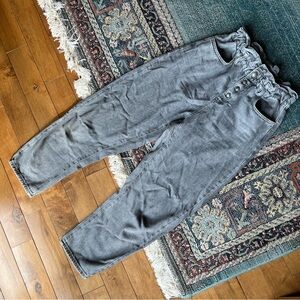 ✨3/15$ Paper waist gray jeans, Zara